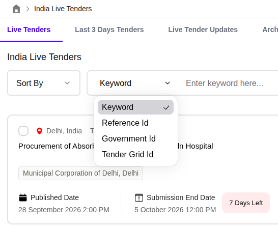 TenderGrid Tender Search